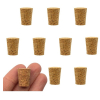 Eisco 10PK Cork Stoppers, Size #3 - 10mm Bottom, 14mm Top, 19mm Length - Tapered Shape CH0310F