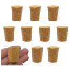 Eisco 10PK Cork Stoppers, Size #10 - 20mm Bottom, 25mm Top, 31mm Length - Tapered Shape CH0310M