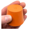 Eisco Rubber Stopper, Solid - Orange - PK10 - Size: 35mm, 28mm Top, 36mm Length - Eisco Labs CH0314O