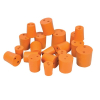 Eisco 50PK Assorted Rubber Stoppers with Two Holes CH0317