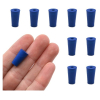 Eisco Neoprene Stoppers, 1 Hole - Blue - Size: 6mm Bottom, 8mm Top, 16mm Length - Pk/10 CH0319ANUP1H