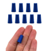 Eisco Neoprene Stoppers, Solid Blue - Size: 6mm Bottom, 8mm Top, 16mm Length - Pack of 10 CH0319ANUP