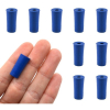 Eisco Neoprene Stoppers 1 Hole - Blue - Size: 8mm Bottom, 10.5mm Top, 20mm Length Pk/10 CH0319BNUP1H