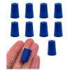 Eisco Neoprene Stoppers, Solid Blue - Size: 10mm Bottom, 12.5mm Top, 20mm Length - Pk/10 CH0319DNUP