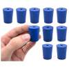Eisco Neoprene Stoppers, 1 Hole - Blue - Size: 18mm Bottom, 21mm Top, 26mm Length Pk/10 CH0319INUP1H