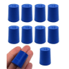Eisco Neoprene Stoppers, Solid Blue - Size: 18mm Bottom, 21mm Top, 26mm Length - Pk/10 CH0319INUP