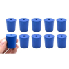 Eisco Neoprene Stoppers, 1 Hole - Blue - Size: 21mm Bottom, 24mm Top, 28mm Length Pk/10 CH0319KNUP1H