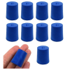 Eisco Neoprene Stoppers, Solid Blue - Size: 21mm Bottom, 24mm Top, 28mm Length Pk/10 CH0319KNUP