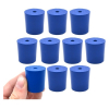 Eisco Neoprene Stoppers, 1 Hole - Blue - Size: 23mm Bottom, 26mm Top, 28mm Length Pk/10 CH0319LNUP1H