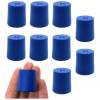 Eisco Neoprene Stoppers, Solid Blue - Size: 23mm Bottom, 26mm Top, 28mm Length Pk/10 CH0319LNUP