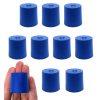 Eisco Neoprene Stoppers, Solid Blue - Size: 29mm Bottom, 31mm Top, 32mm Length Pk/10 CH0319ONUP