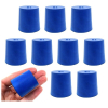 Eisco Neoprene Stoppers, Solid Blue - Size: 31mm Bottom, 36mm Top, 35mm Length Pk/10 CH0319PNUP