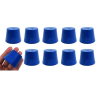 Eisco Neoprene Stoppers, Solid Blue - Size: 35mm Bottom, 45mm Top, 36mm Length Pk/10 CH0319RNUP