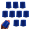 Eisco Neoprene Stoppers, Solid Blue - Size: 38mm Bottom, 42mm Top, 40mm Length Pk/10 CH0319SNUP