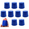 Eisco Neoprene Stoppers, Solid Blue - Size: 40mm Bottom, 49mm Top, 40mm Length Pk/10 CH0319TNUP