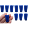 Eisco 10PK Neoprene Stoppers 1 Hole - ASTM - Size: #0 - 13mm Bottom, 17mm Top, 25mm Length CH0321C1H
