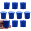 Eisco 10PK Neoprene Stoppers, 1 Hole - ASTM - Size: #5 - 23mm Bottom, 27mm Top 25mm Length CH0321H1H