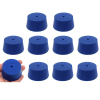 Eisco 10PK Neoprene Stoppers, 1 Hole ASTM Size: #10.5 - 45mm Bottom, 53mm Top, 25mm Length CH0321R1H
