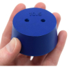 Eisco 10PK Neoprene Stoppers, 2 Holes ASTM Size #10.5 - 45mm Bottom, 53mm Top, 25mm Length CH0321R2H
