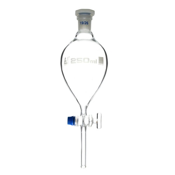 Eisco Squibb Separating Funnel 2000ml 29/32 Plastic Stopper, Glass Key Stopcock - Eisco Labs CH0476E - View #7
