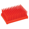 Eisco Red Plastic Test Tube Peg Drying Rack Holds 96 13mm Test Tubes - Labs CH0711B1