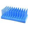 Eisco Blue Plastic Test Tube Peg Drying Rack Holds 50 16mm Test Tubes - Labs CH0711B2