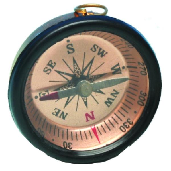 Eisco Labs Small Pocket Compass - Aluminum - 45mm Diameter PH0823A