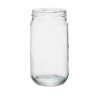 Qorpak 4Oz (120ml) Clear Glass Plain Ac Round With 48-400 Neck Finish, Bottle Only Cs/72 229986