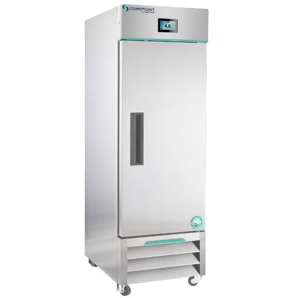 Corepoint Scientific 23 cu. ft. Single Solid Door Stainless Steel White ...