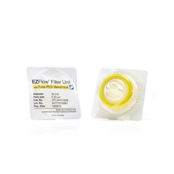 Bellco EZFlow Syringe Filter, 0.22µm PES, 33mm, Sterile, 100/PK 4528-00525
