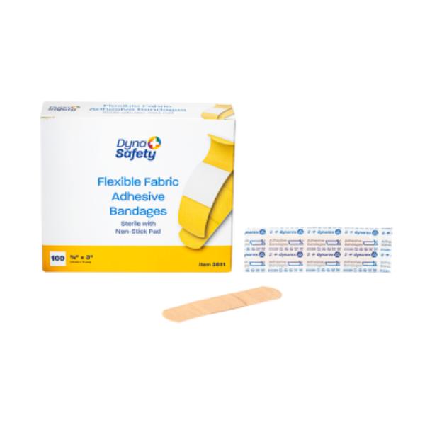 Dynarex Adhesive Flexible Fabric Bandages - Sterile, 3/4