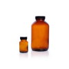 DWK Life Sciences 250 mL Kimble Amber Glass Wide-Mouth Packer Bottles Cs/12 5220845V-26