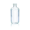 DWK Life Sciences 250mL Wheaton Boston Round Bottle, Clear, White Polypropylene, Cs/12 W216803