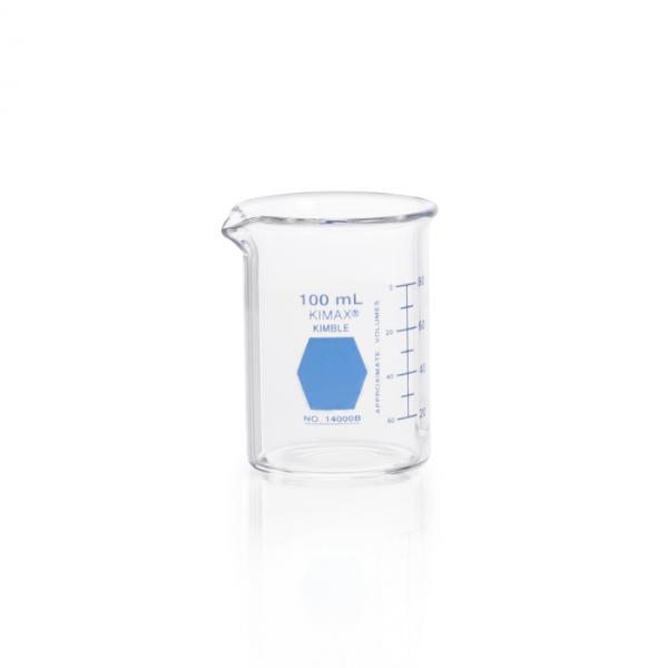 DWK Life Sciences 100 mL Kimble Kimax Colorware Beaker, low form Blue ...