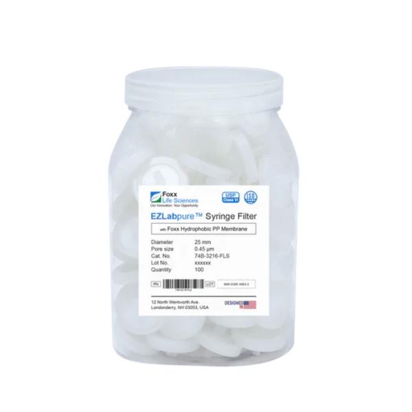 Foxx Life Sciences EZlabpure Hydrophobic Polypropylene (PP) Syringe ...