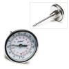 Durac Bi-Metallic Dial Thermometer;-20 To 120C,1/2IN NPT Threaded Connection,75MM Dial
