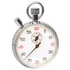 Durac Analog Copper Chromium Plated Stopwatch;30 Minute, 1/5 Second Intervals