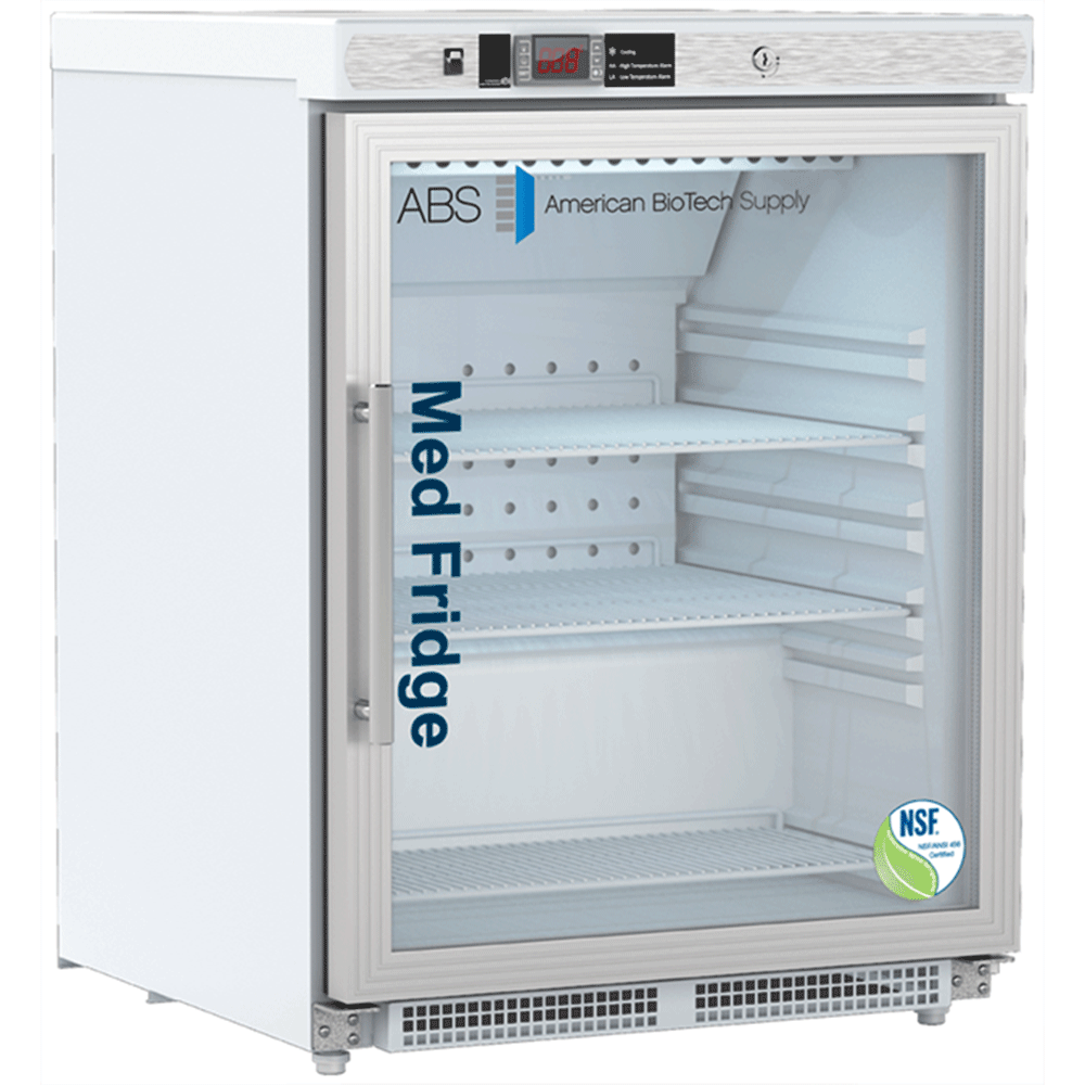 ABS 4.6 Cu. Ft. Builtin Glass Door Vaccine Refrigerator ADA NSF/ANSI