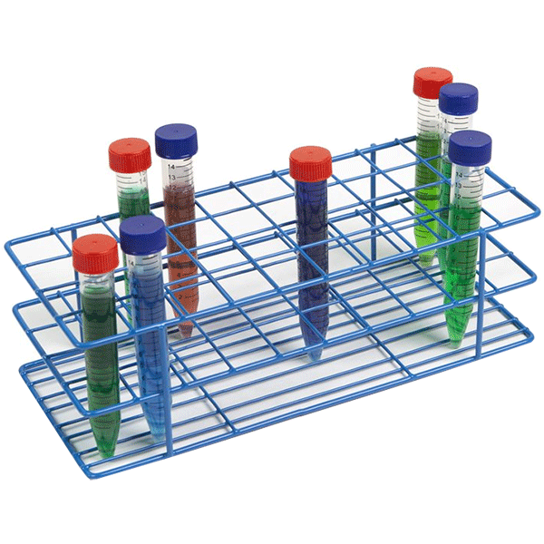 Heathrow Coated Wire Tube Rack 18-22mm 4x10 Format, Blue 120766 Lab ...