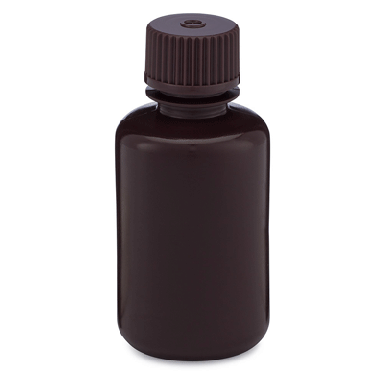 Diamond RealSeal, Narrow Mouth Boston Round, Amber HDPE with Amber PP Closure, 60mL #7060060AM