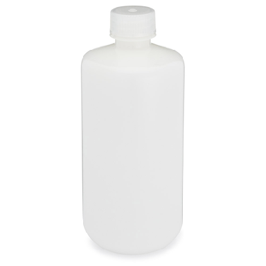 Diamond RealSeal, Narrow Mouth Boston Round, HDPE with PP Closure, 500mL (Bag of 12) #7060500