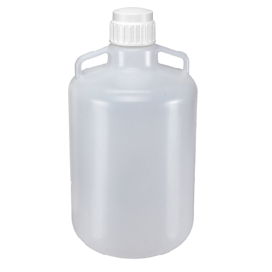 Carboys, Round with Handles, PP, White PP Screwcap, 20 Liter #7200020