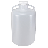Carboys, Round with Handles, Wide Mouth, LDPE, White PP Screwcap, 20 Liter #7260020