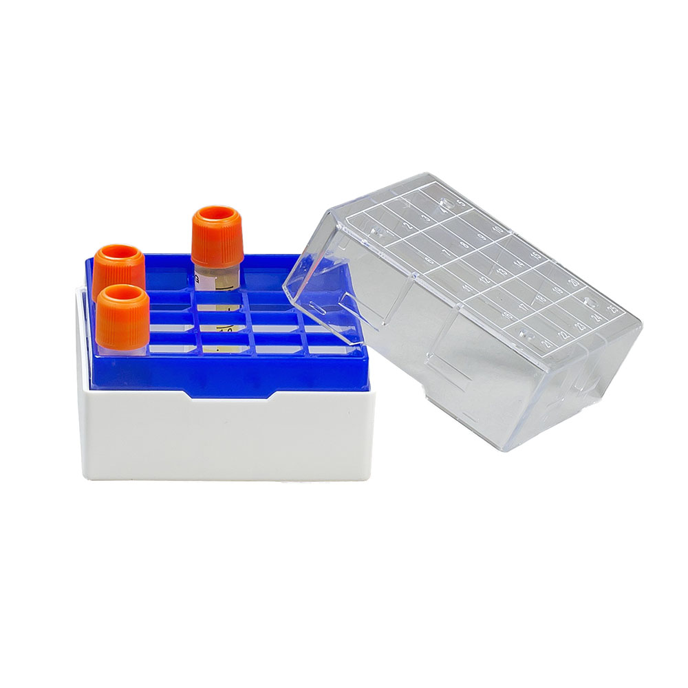 1.2-2.0ml Pack of 8 Plastic 3 x 3 x 2 in. Bel-Art F18849-0000 Cryo-Safe Vial Storage Box; 25 Places