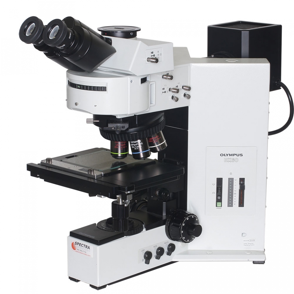 Olympus BX60 BF/DF Transmitted and Reflected Light Microscope Lab Equipment  | Spectra Services