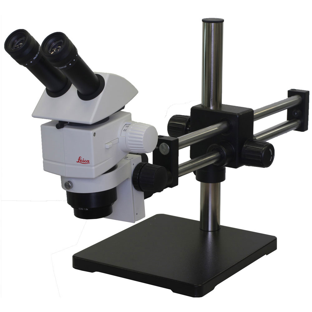 Leica Microscope on Dual Arm Boom Stand Lab Equipment spectraservices.com