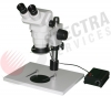 STEREO MICROSCOPE WITH LARGE BASE STAND AND LED RINGLIGHT