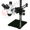 Olympus SZ6145 Trinocular Stereo Microscope on Dual Arm Ball Bearing Boom Stand, 6.7x to 45x