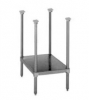 Stainless Steel Stand with Adjustable Shelf & Feet (29"High)