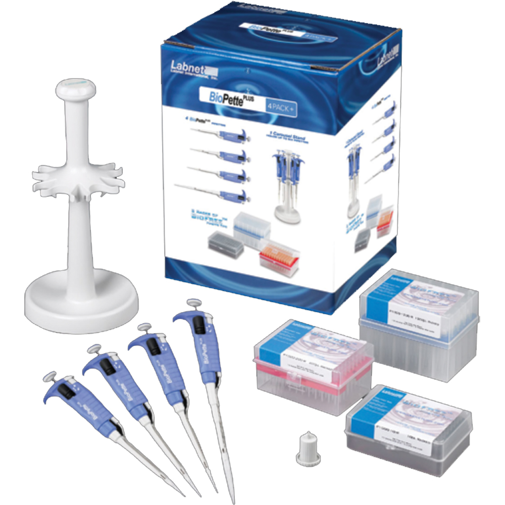 Labnet BioPette Plus Four Pack Pipette Starter Kit Model # P3942-SK4 ...